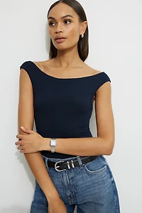 Off Shoulder Jersey Bodysuit