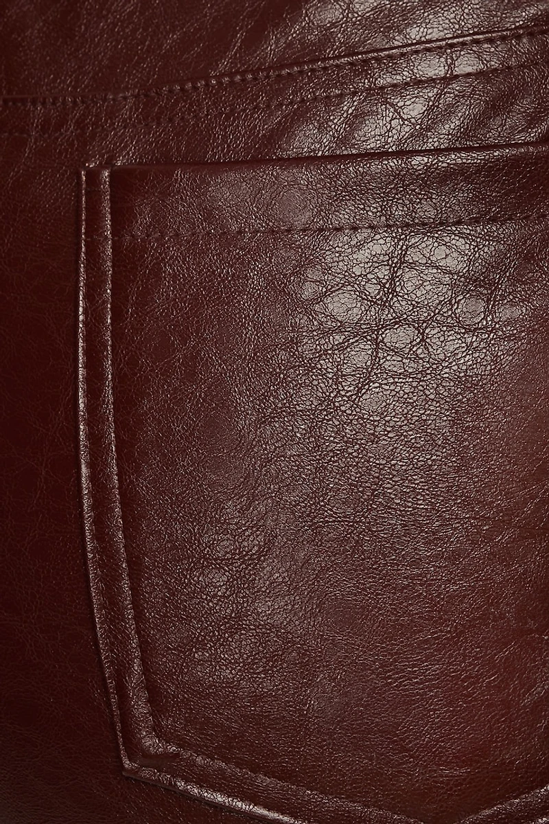 Justina Straight Faux Leather Pants