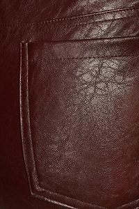 Justina Straight Faux Leather Pants