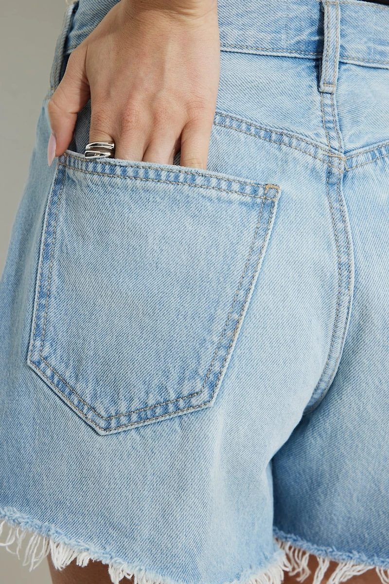 Miles Mid Rise Relaxed Denim Shorts