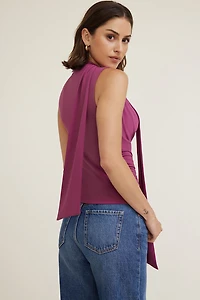 Sculpt Cowl Neck Scarf Top