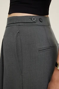 Pantalon plissé à jambe large Leni