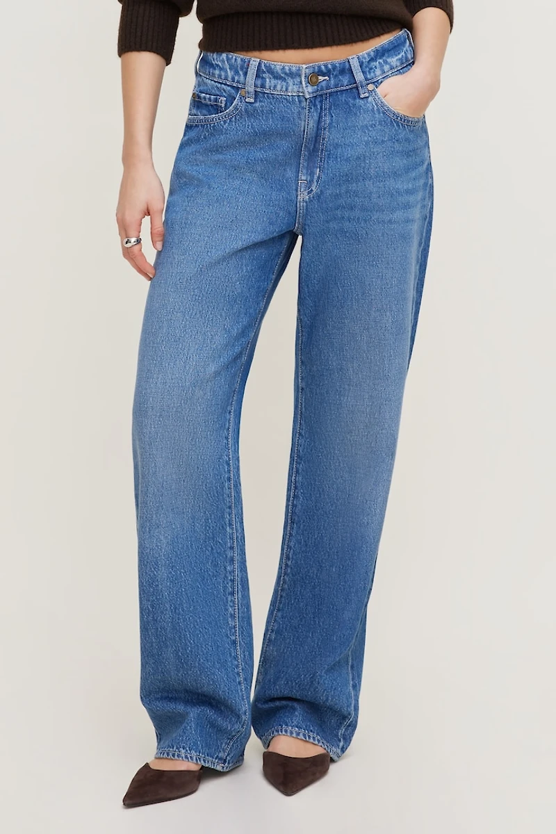 Mika Mid Rise Relaxed Straight Leg Jeans