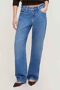 Mika Mid Rise Relaxed Straight Leg Jeans