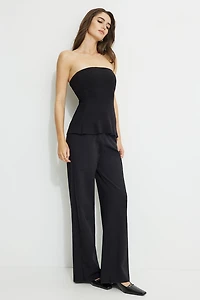 Ava Peplum Knit Tube Top