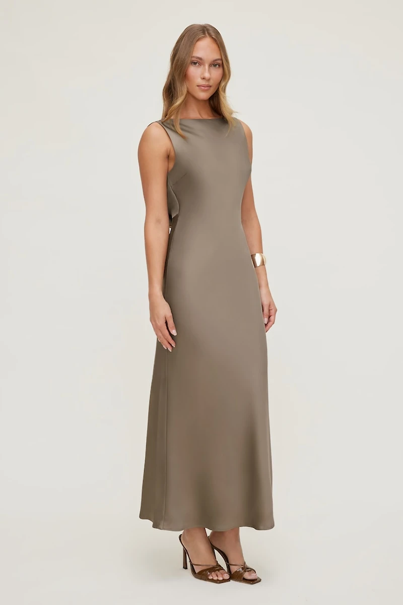 Nora Satin Maxi Slip Dress