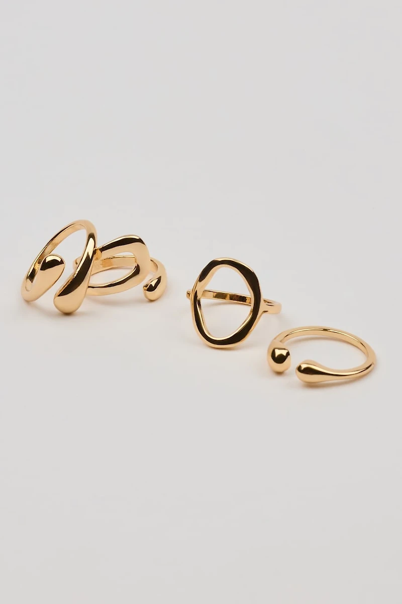 Set of 4 Open Shaped Rings