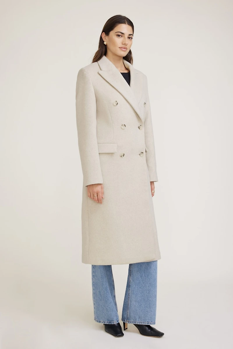Oversized Double Breasted Wool Coat