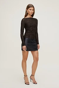 Nola Jacquard Long Sleeve Top