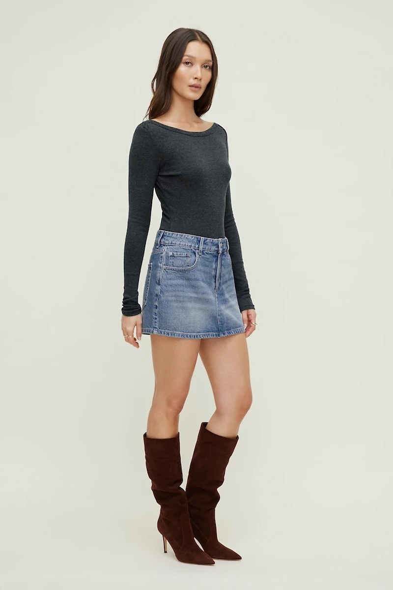 Gia Mini Denim Skort