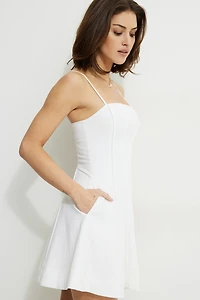 Ivory Front Seam Mini Dress