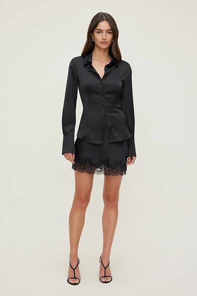 Alli Lace Satin Mini Skirt