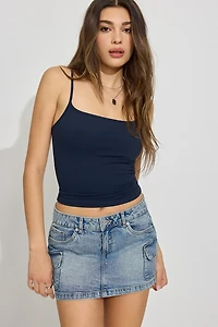 Denim Cargo Skort