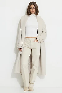 Button Cuff Turtleneck Sweater