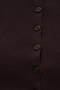 Sara Ribbed Cinch Hem Cardigan