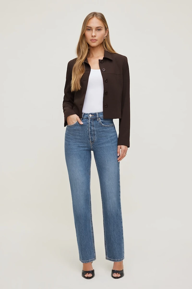 Olivia Comfort High Rise Straight Leg Jeans