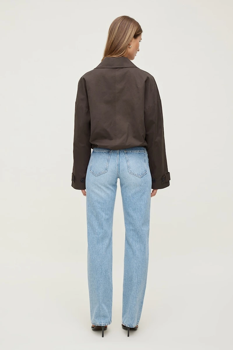 Cara Rigid High Rise Straight Leg Jeans