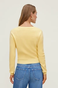 Cardigan à col rond Rebecca