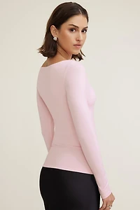 Haut sculptant à manches longues Nola