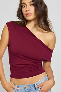 Haut à bande de taille et épaules dégagées