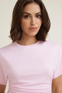 Andrea Shirred Jersey T Shirt