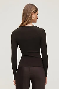 Tedi Ribbed Long Sleeve T Shirt