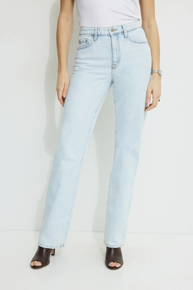 Cara High Rise Straight Leg Jeans