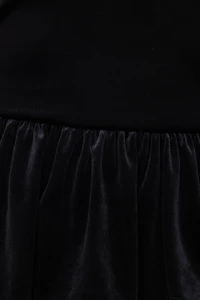 Peplum Velvet Tube Top