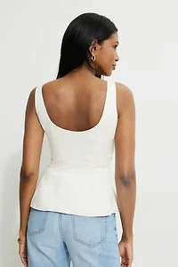 Haut à basque dos échancré