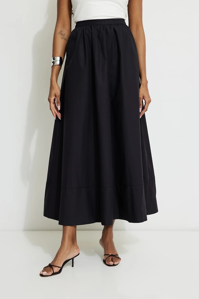 Lily Voluminous Poplin Maxi Skirt