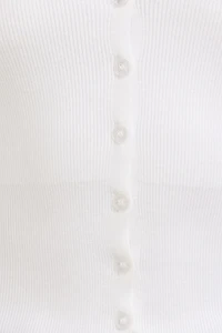 Cardigan côtelé à ourlet cintré Sara