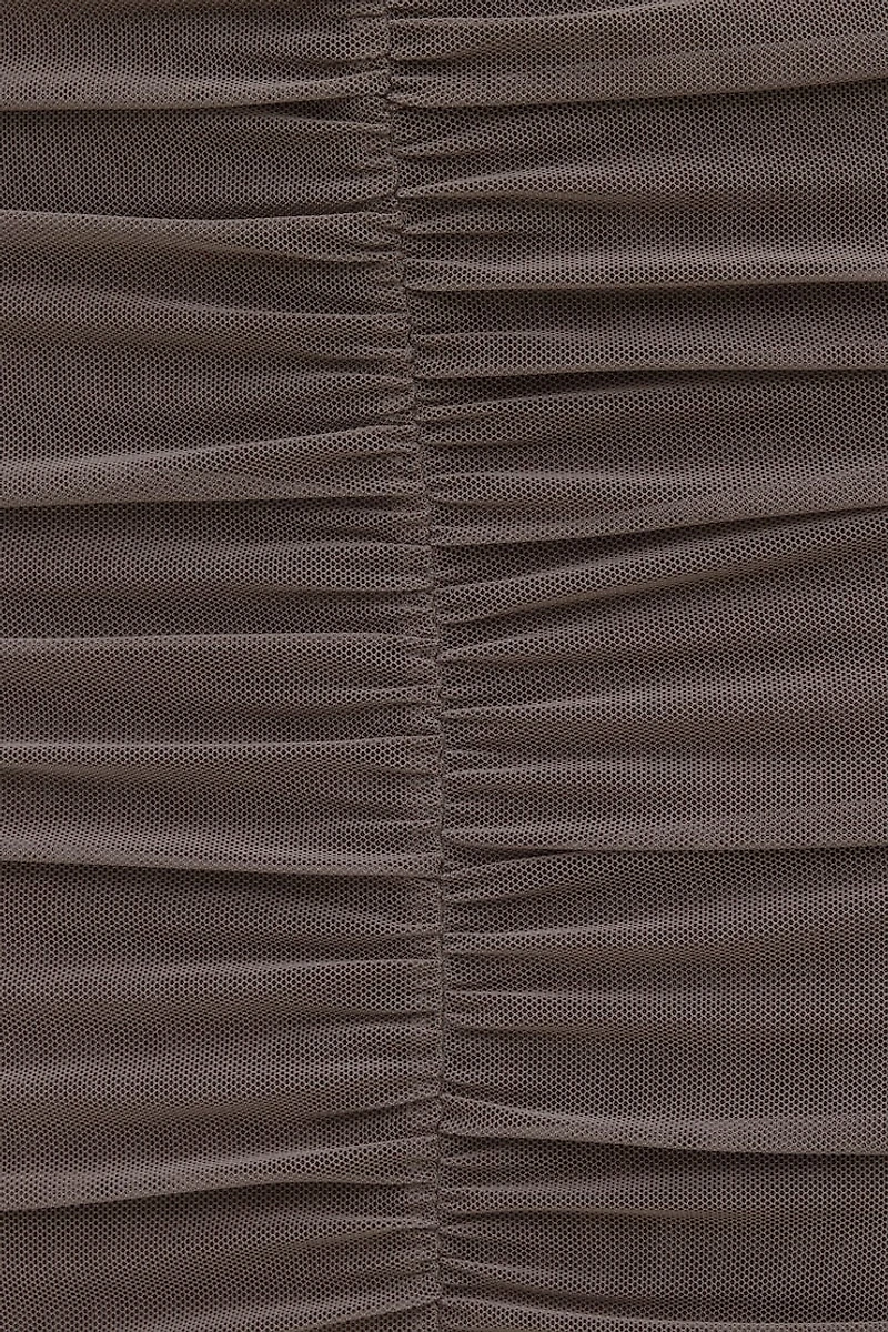 Jupe maxi froncée en maille