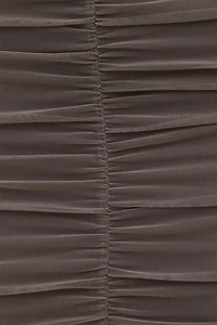 Jupe maxi froncée en maille