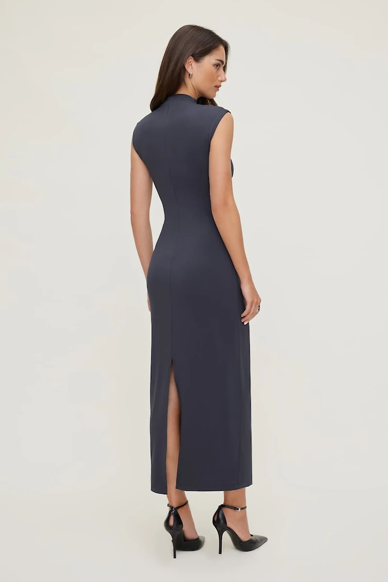 Bria Sculpt Mock Neck Maxi Dress
