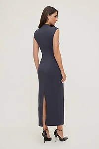 Bria Sculpt Mock Neck Maxi Dress