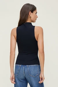 Camisole sculptante à col montant
