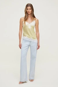 Jean Heidi à taille haute et jambe large