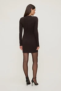 Sculpt Draped Structured Mini Dress