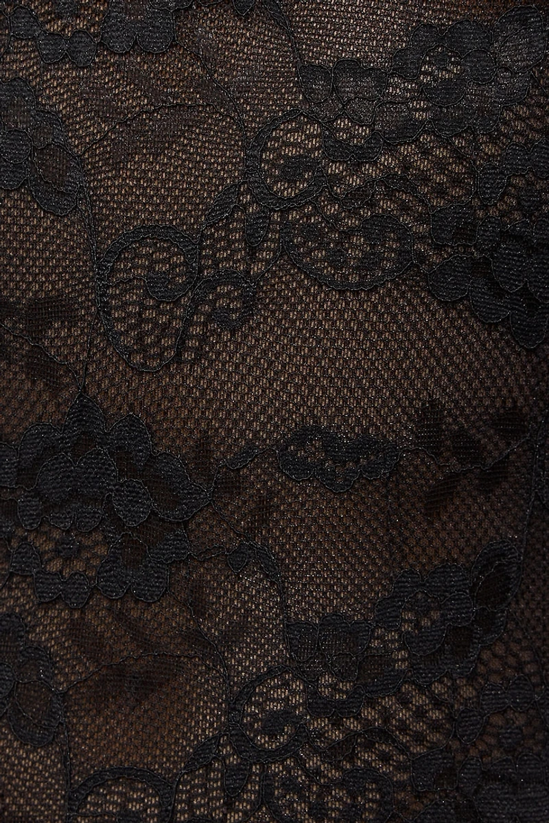 Halter Plunge Lace Top