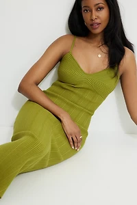 Sylvia Ribbed Midi Sweater Dress