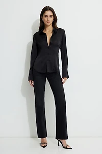 Eva Cinched Satin Shirt