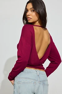 Open Cross Back Sweater