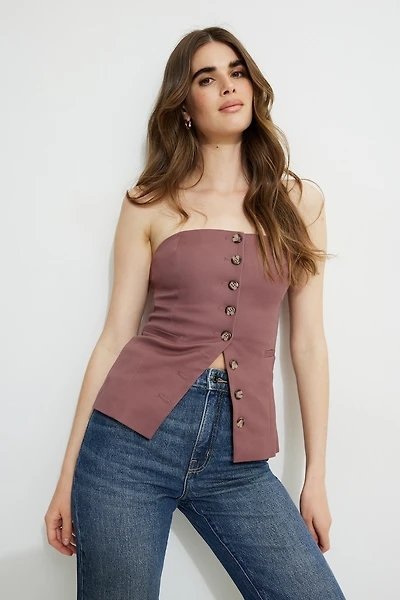 Haut bustier à boutons