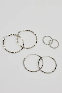 6 Pack of Mini Studs & Thin Hoop Earrings
