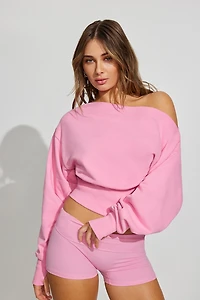 SoftTerry™ Rib Off Shoulder Sweater