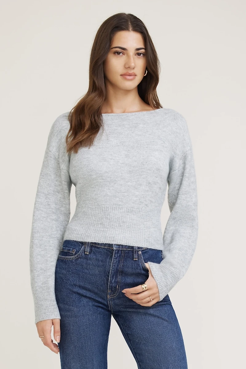 Juliet Cinched Boat Neck Sweater