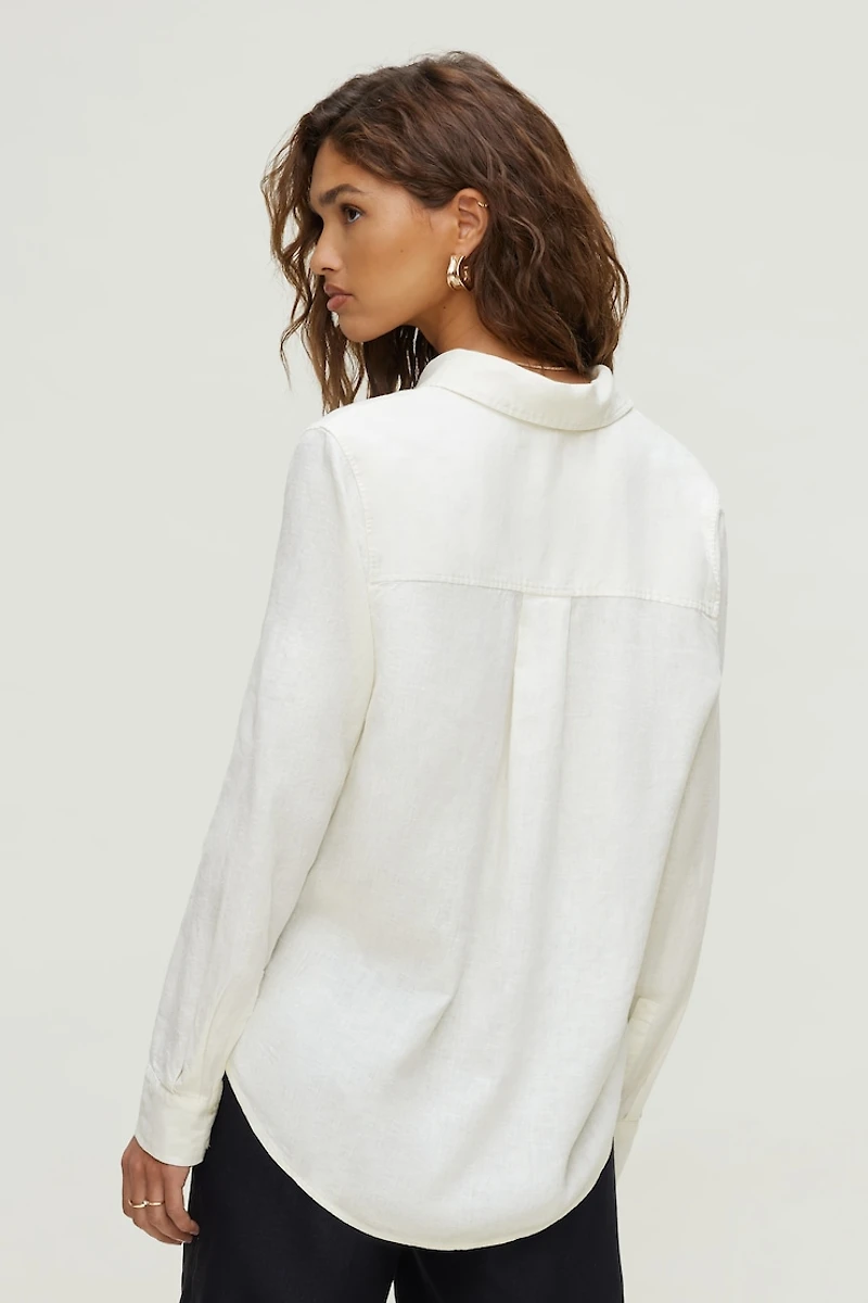 Chemise en lin surdimensionnée