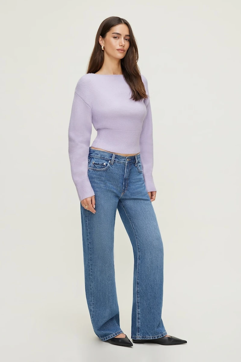 Juliet Cinched Boat Neck Sweater