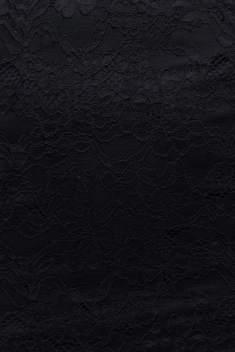 Sheer Side Lace Maxi Dress