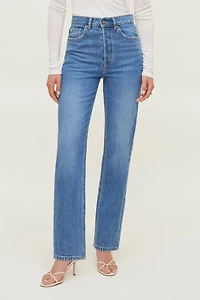 Olivia Comfort High Rise Straight Leg Jeans